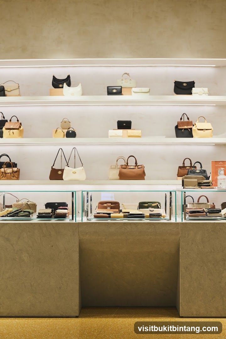 Display of Handbags and Accessories