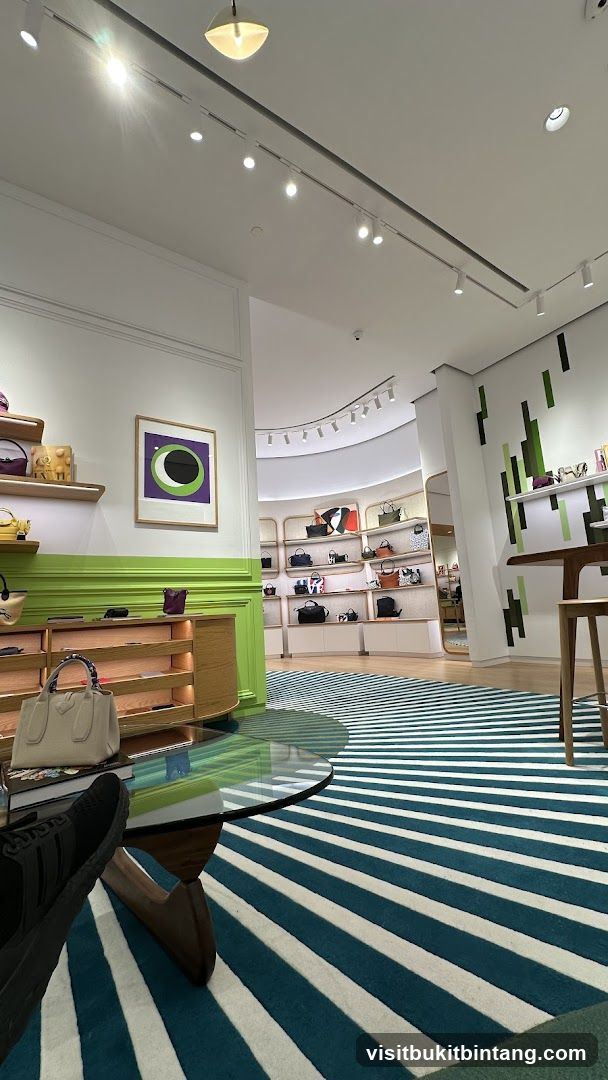 Modern handbag store interior