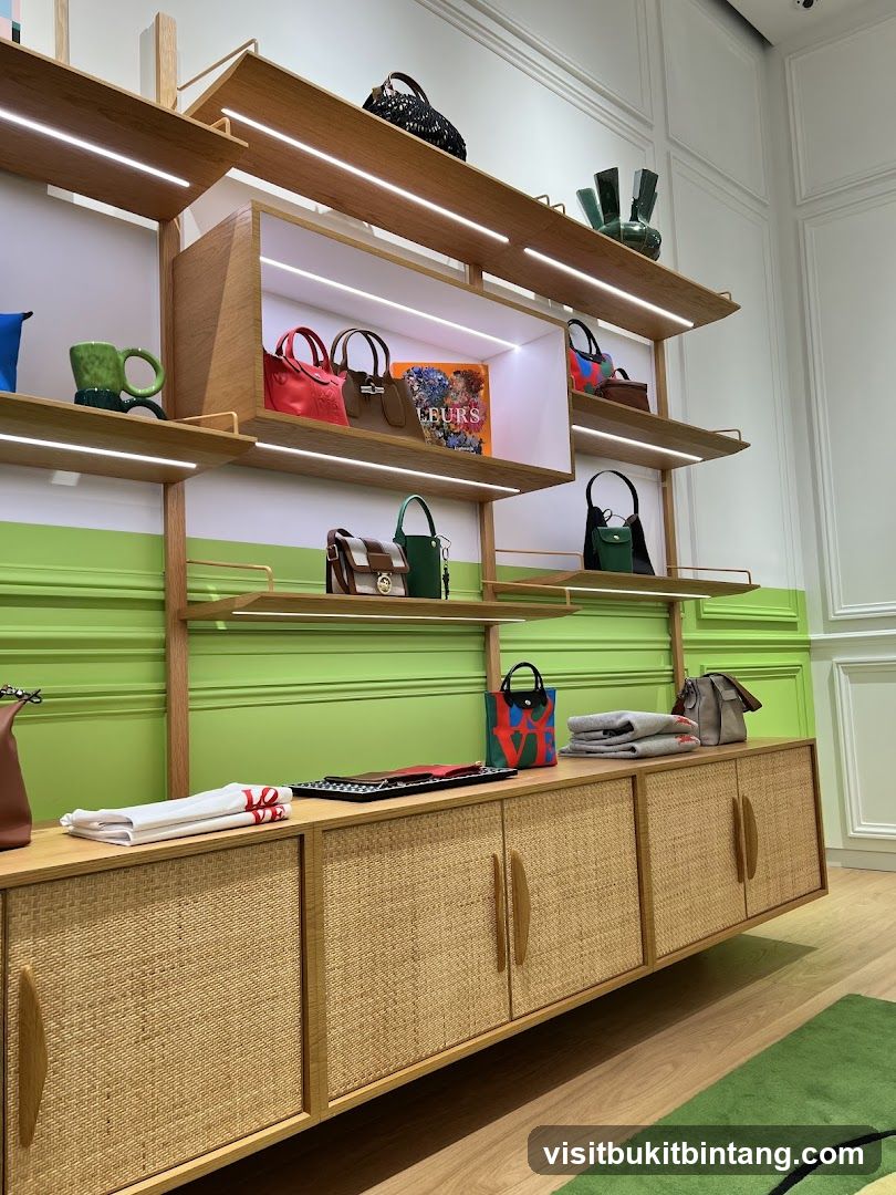 Store Display of Handbags and Accessories