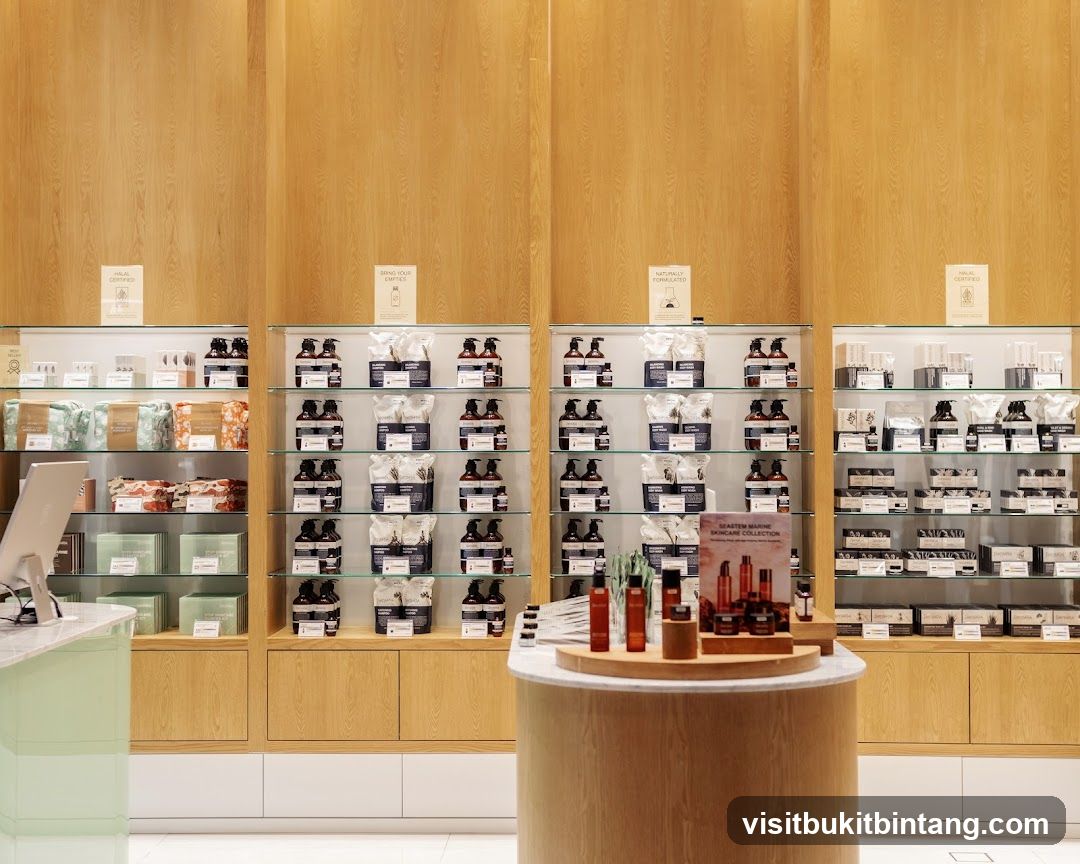 Store Interior with Skincare Products