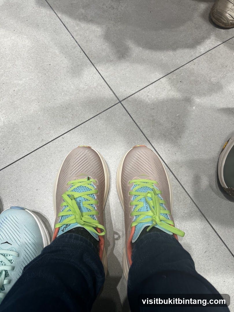 Close-up of Feet Wearing Athletic Shoes