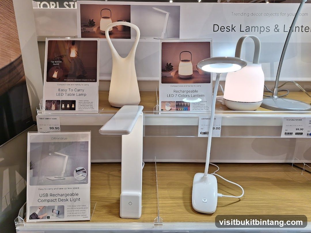Desk Lamps and Lanterns Display
