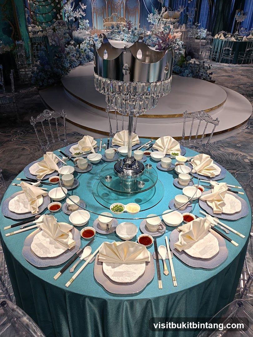 Elegant Table Setting with Crown Chandelier