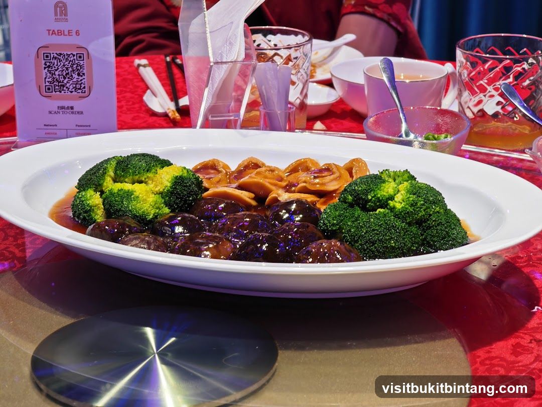 Abalone and Broccoli Dish