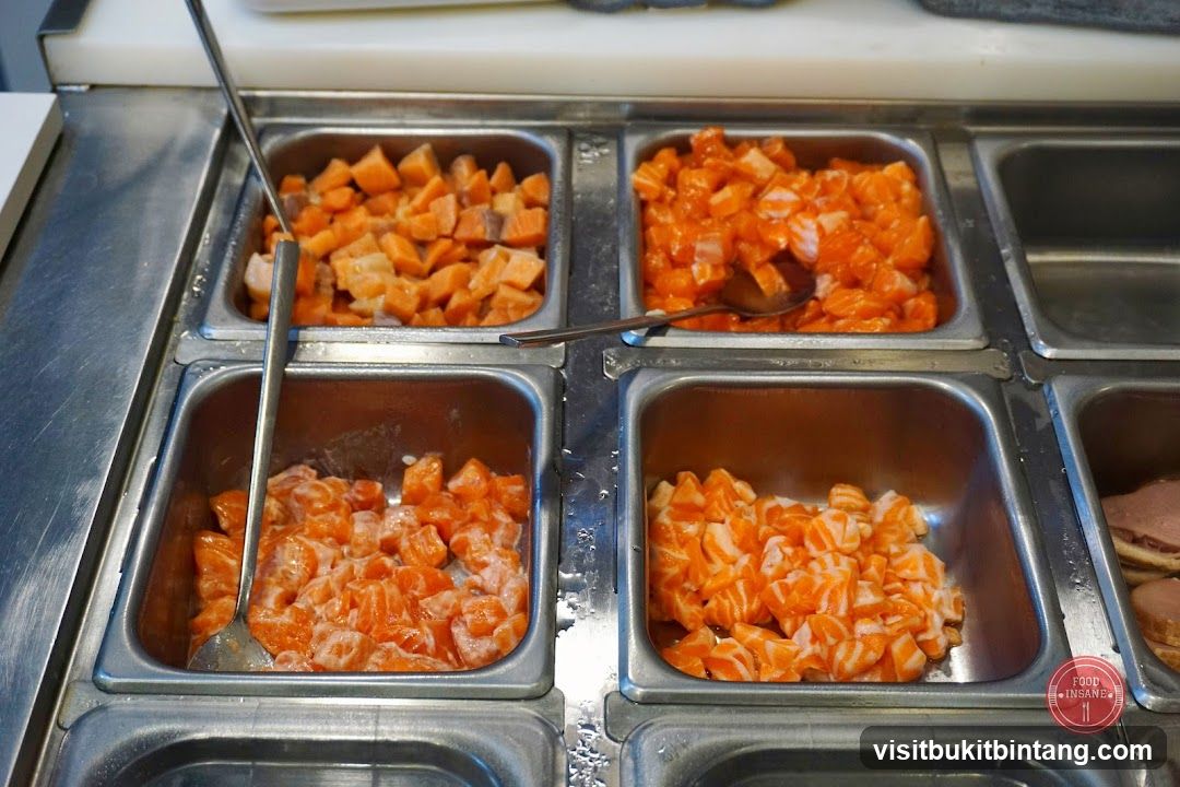 Diced Salmon Display