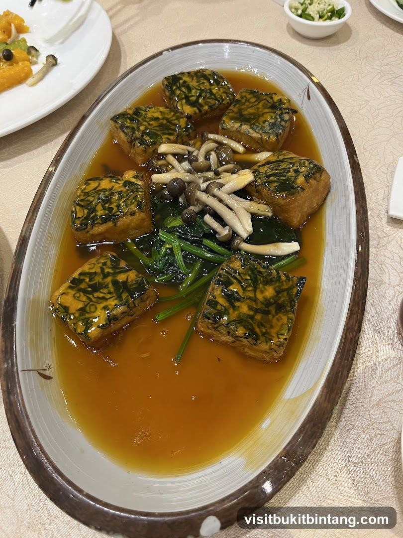 Tofu with Greens and Mushrooms