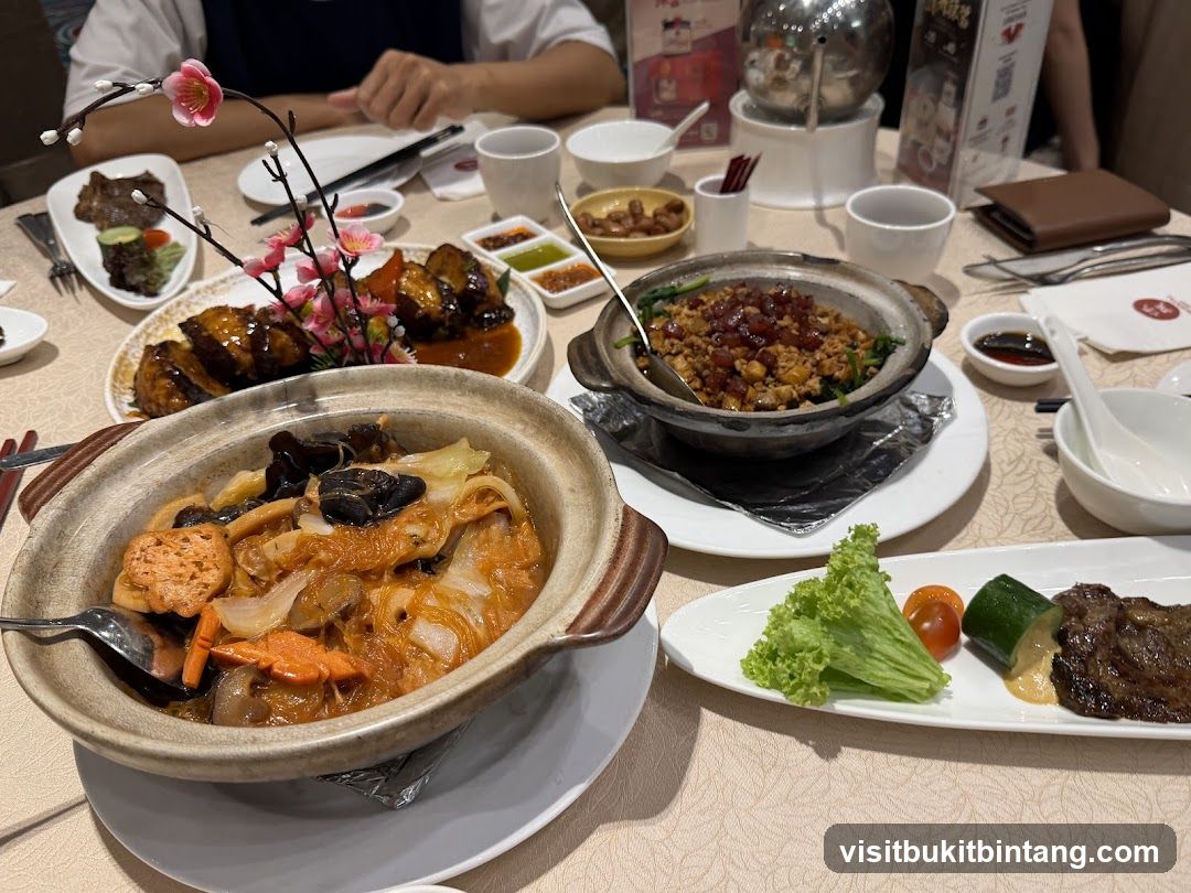 Table with various dishes