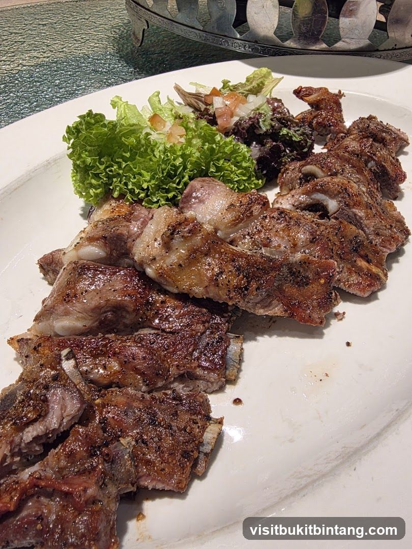 Grilled Ribs with Salad