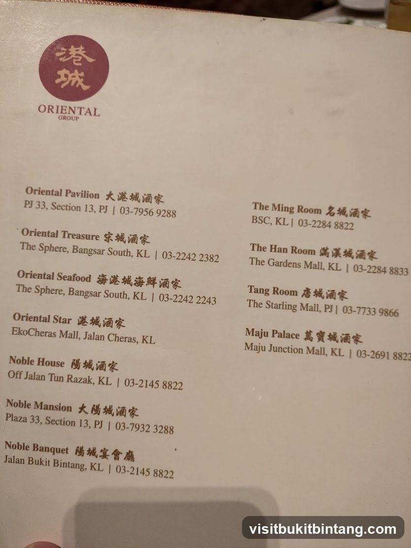 Oriental Group Locations