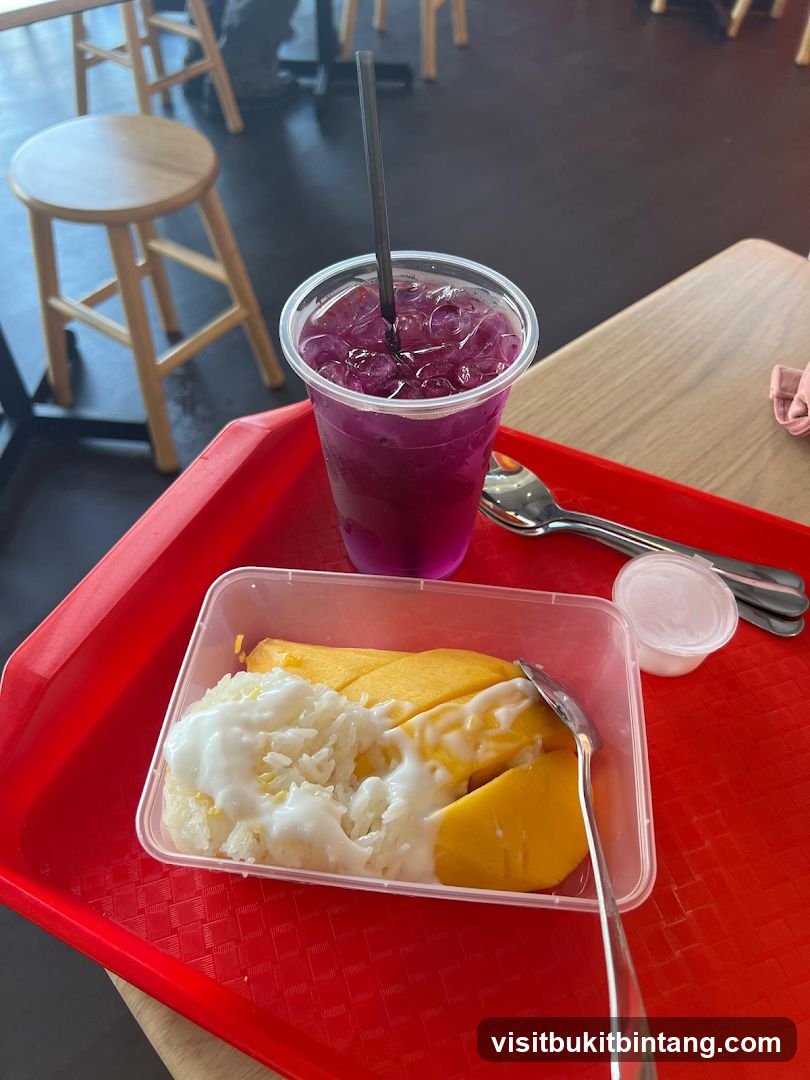 Mango Sticky Rice and Drink