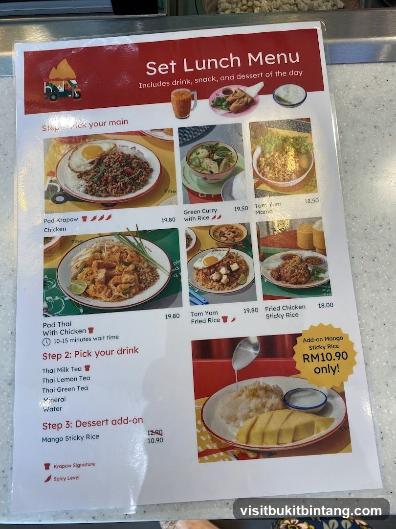 Set Lunch Menu