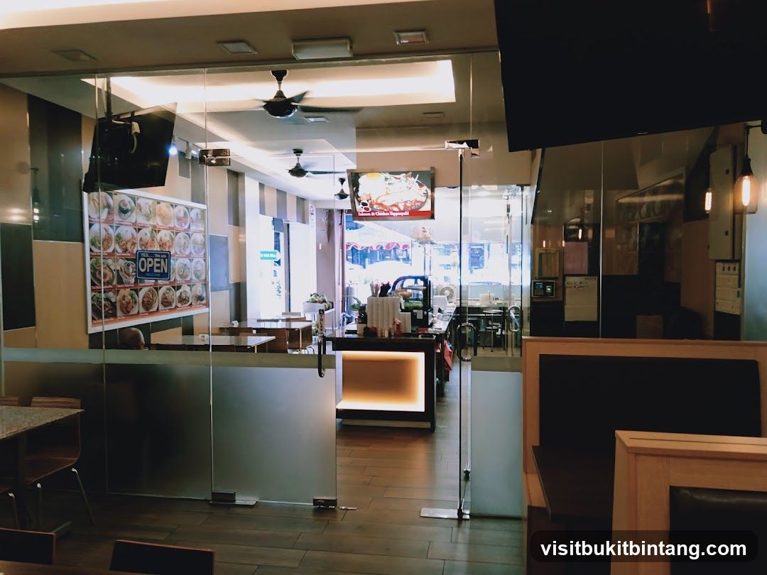 Restaurant Interior with Menu Display
