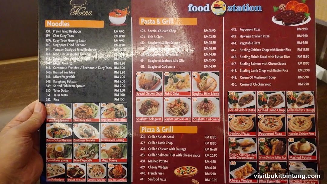 food station Menu