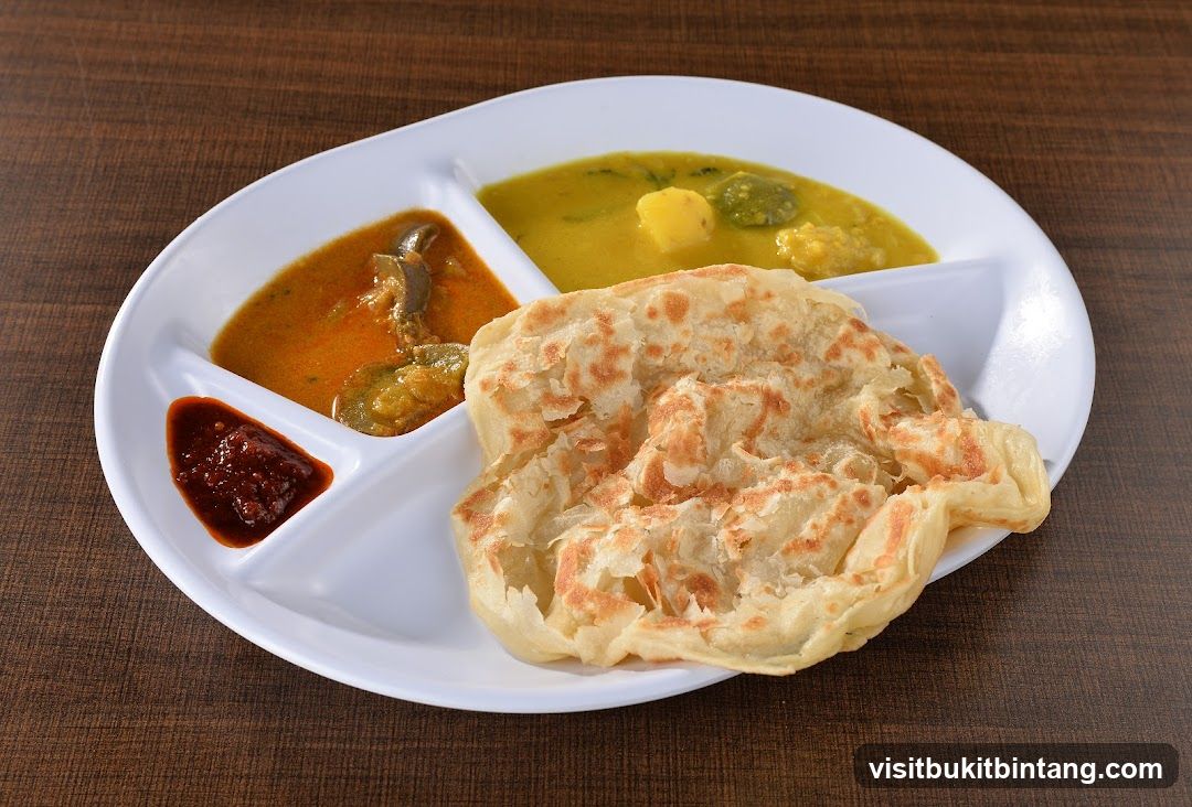 Roti Canai with Curry and Sambal