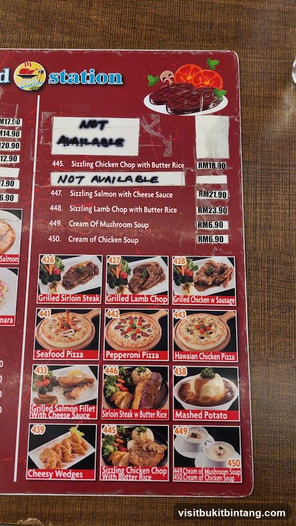 Food Station Menu