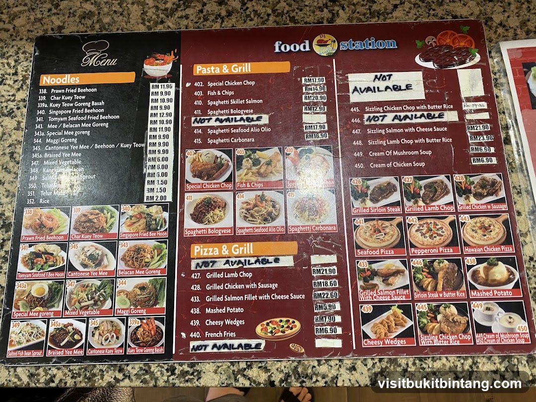 Food Station Menu