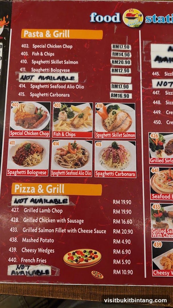Food Station Menu