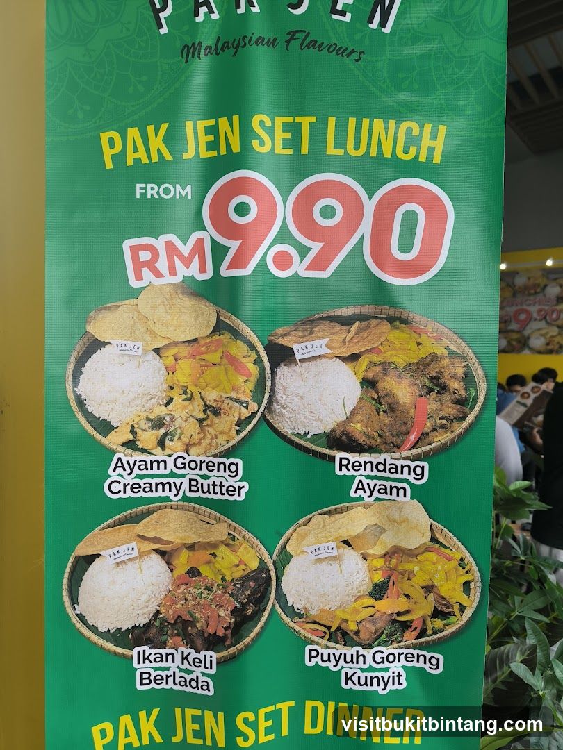 Pak Jen Set Lunch and Dinner Menu