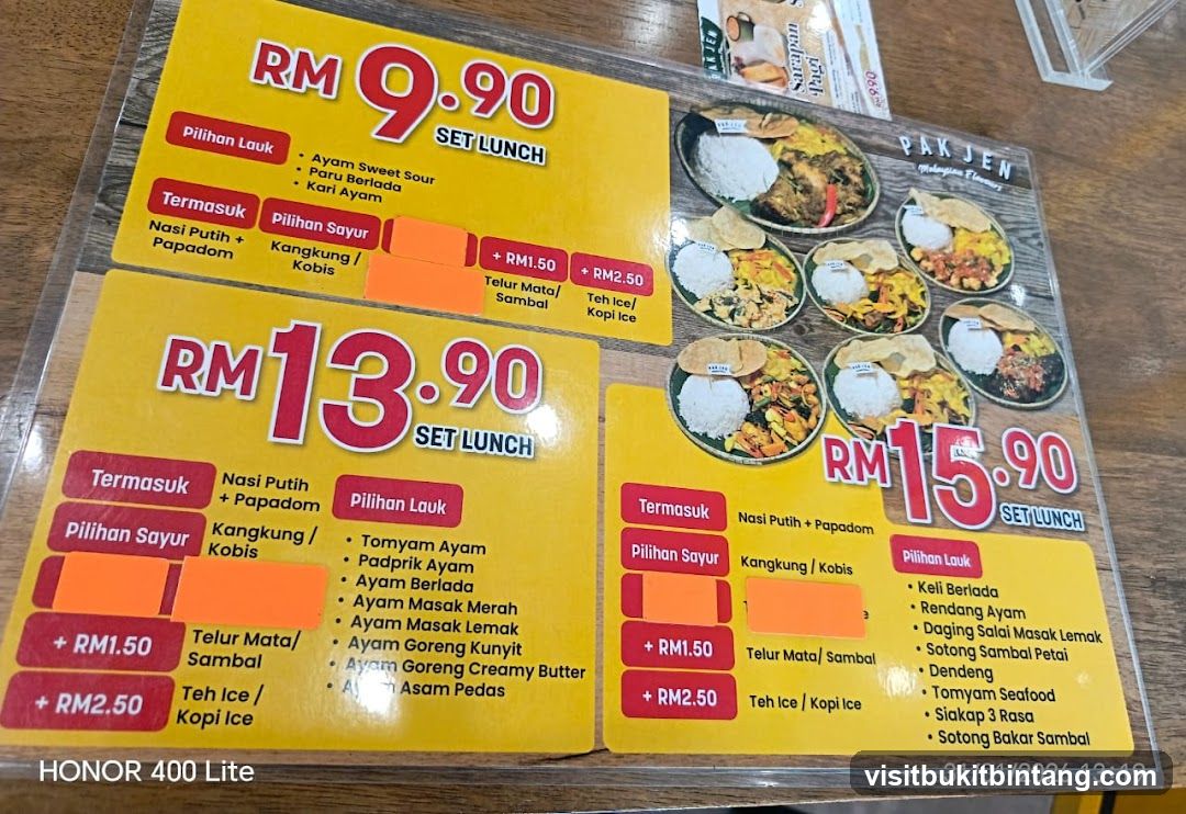 Set Lunch Menu
