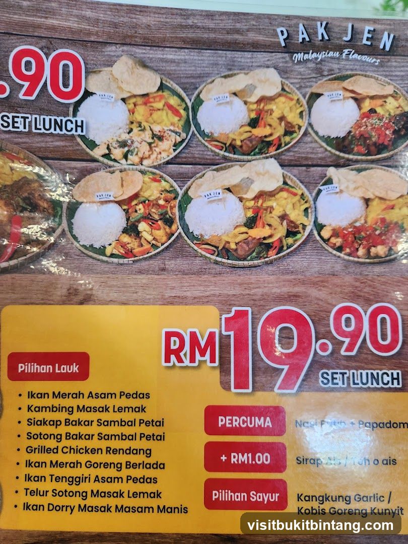 Pak Jen Malaysian Flavours Set Lunch