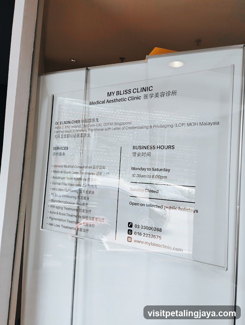 My Bliss Clinic Signage