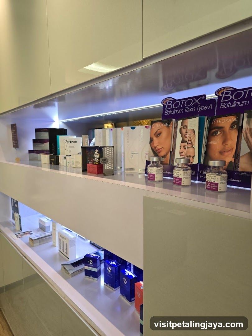 Botox and Cosmetic Product Display Shelf