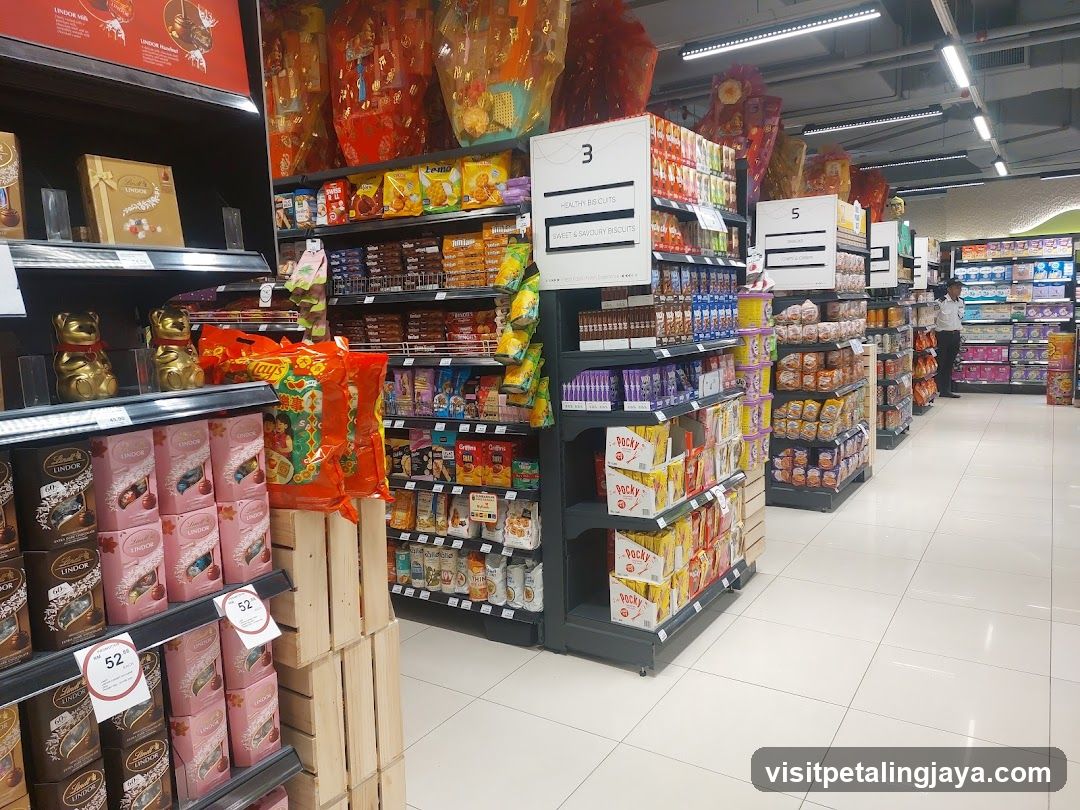 Supermarket Interior Aisle View