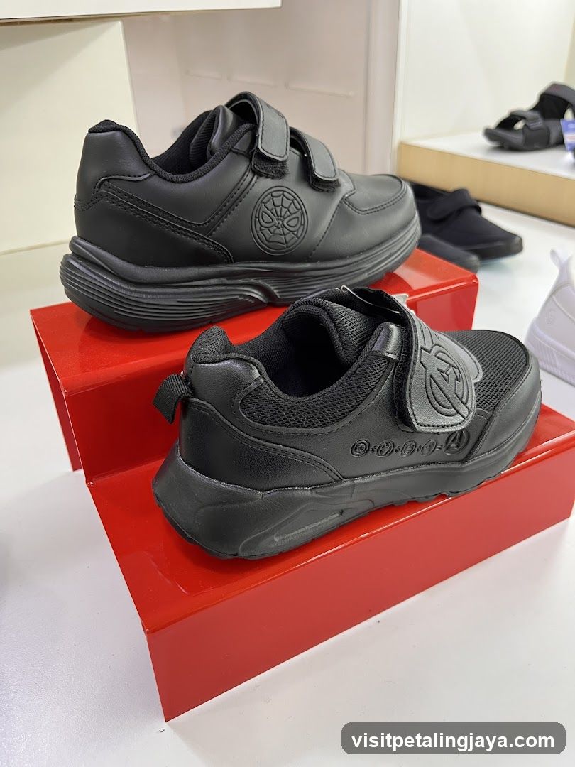 Black Kids' Sneakers Display
