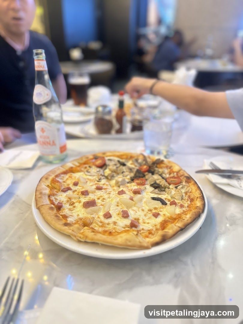 Pizza at Restaurant Table
