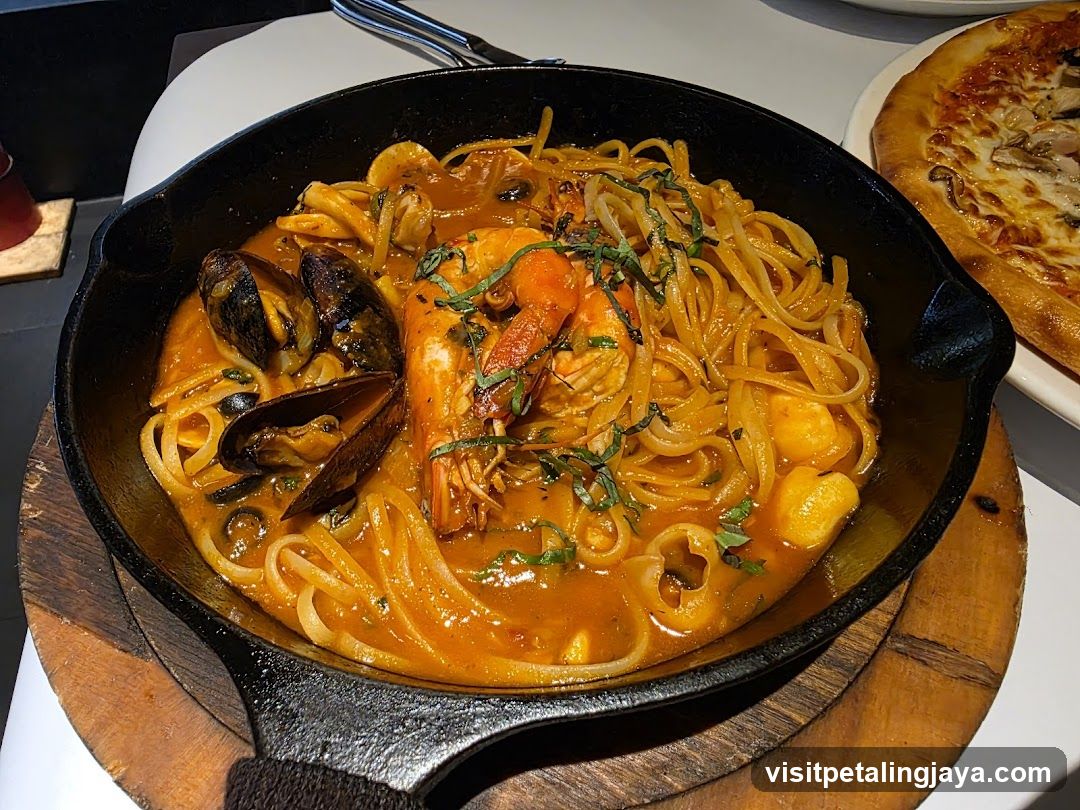 Seafood Pasta in Cast Iron Skillet
