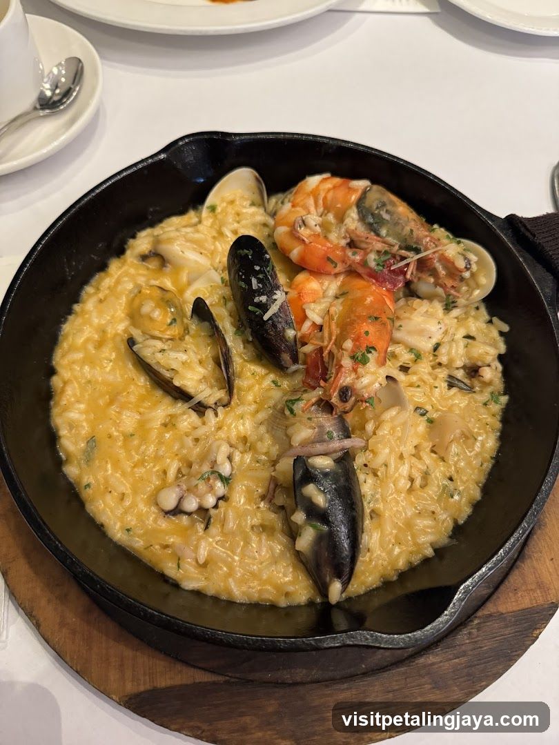 Seafood Risotto in Cast Iron Skillet