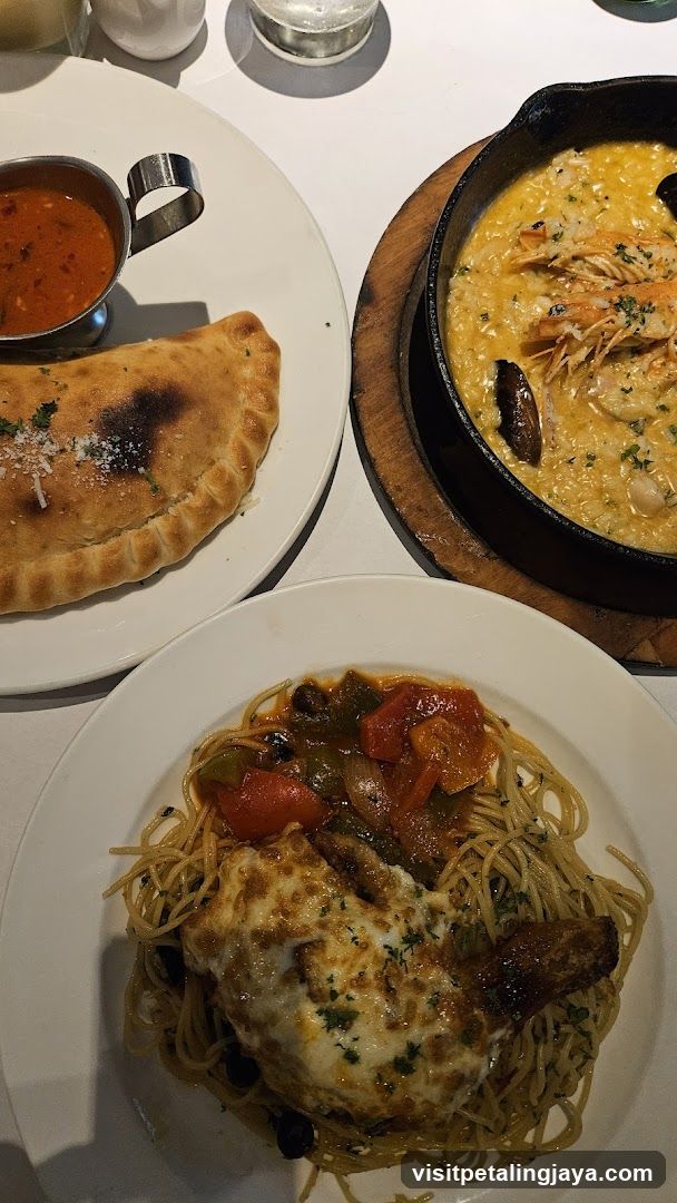 Dining Table with Italian Dishes