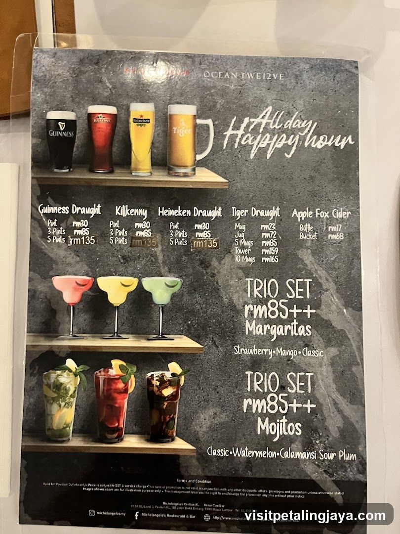 Ocean Weizve Happy Hour Menu