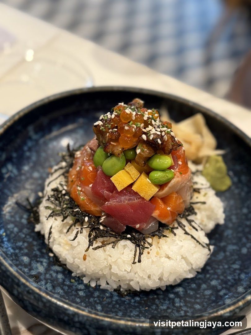 Sashimi Rice Bowl with Tuna and Salmon