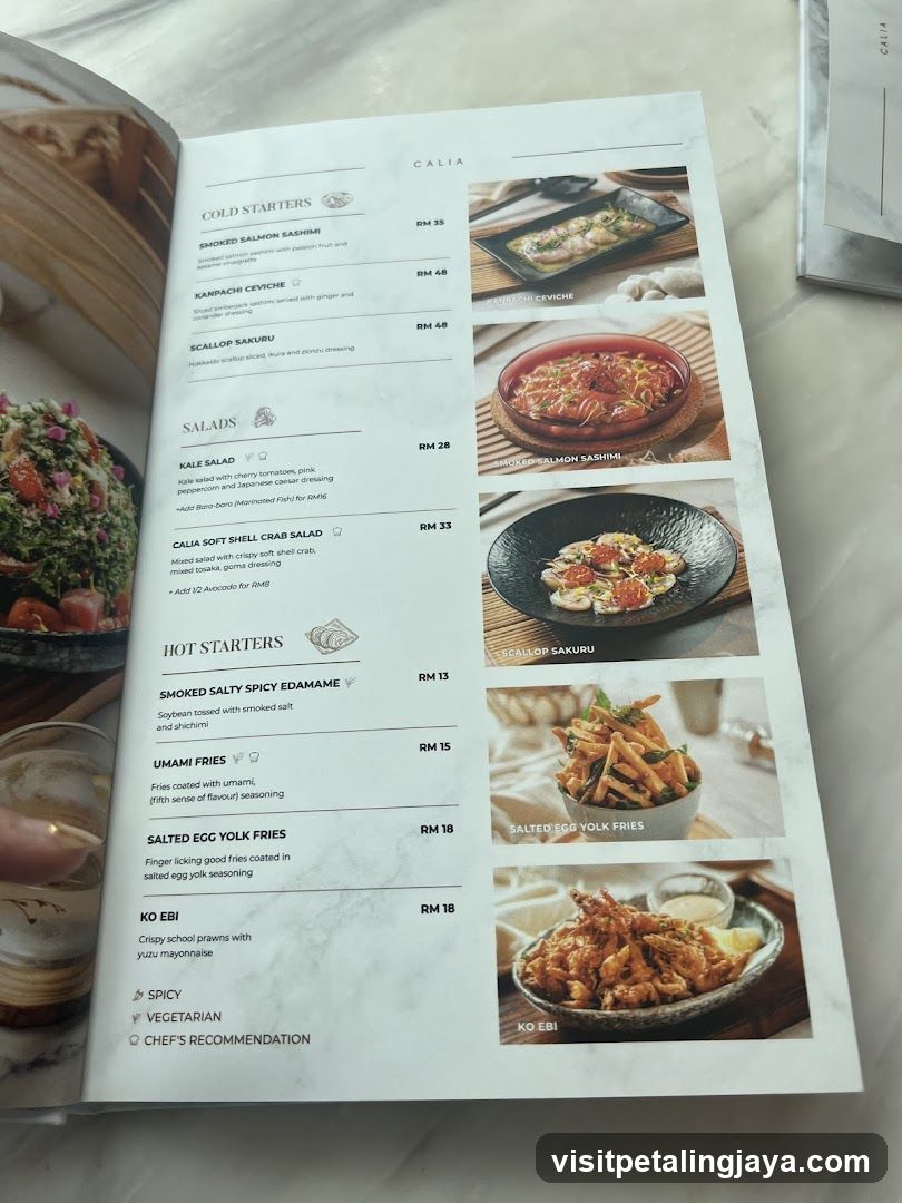 Calia Menu