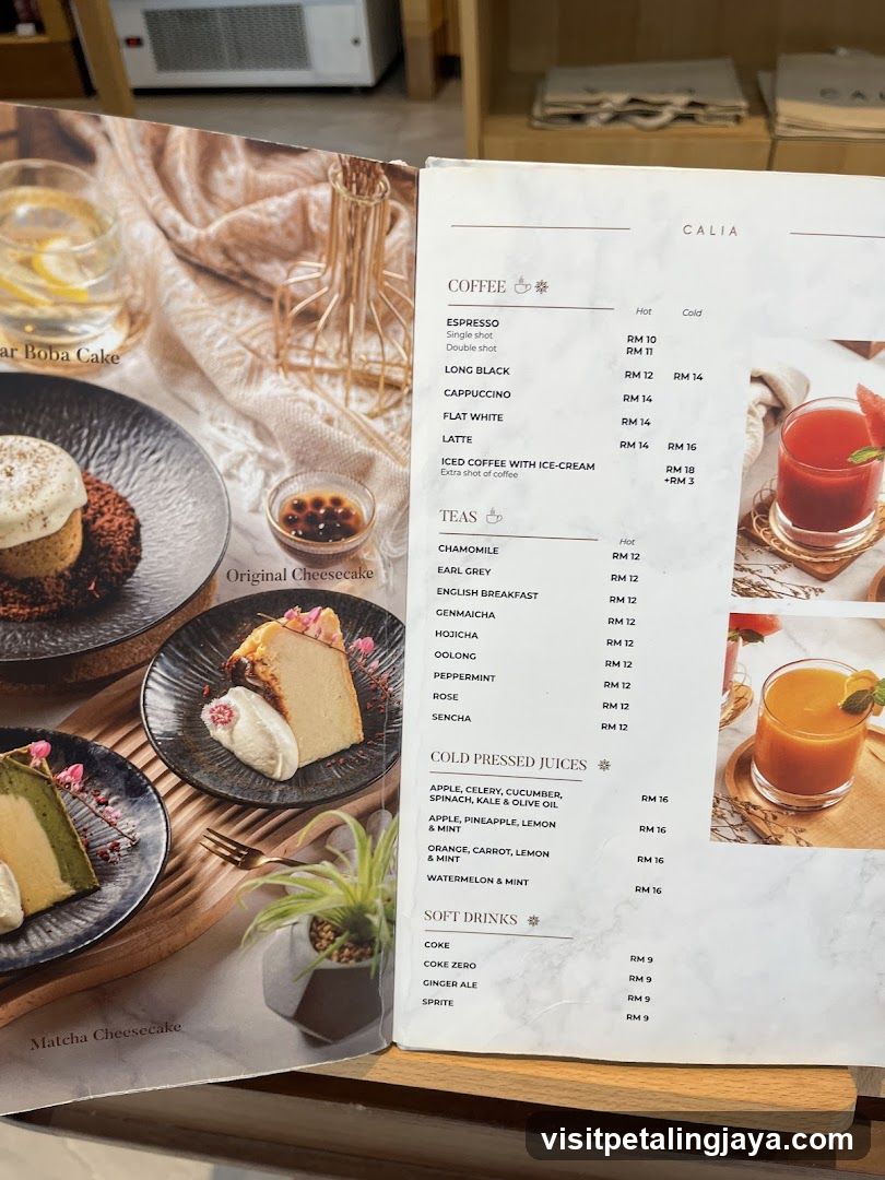 Coffee and Tea Menu Display