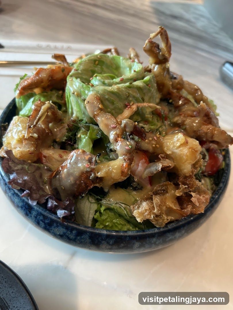 Salad with Fried Tofu and Lettuce