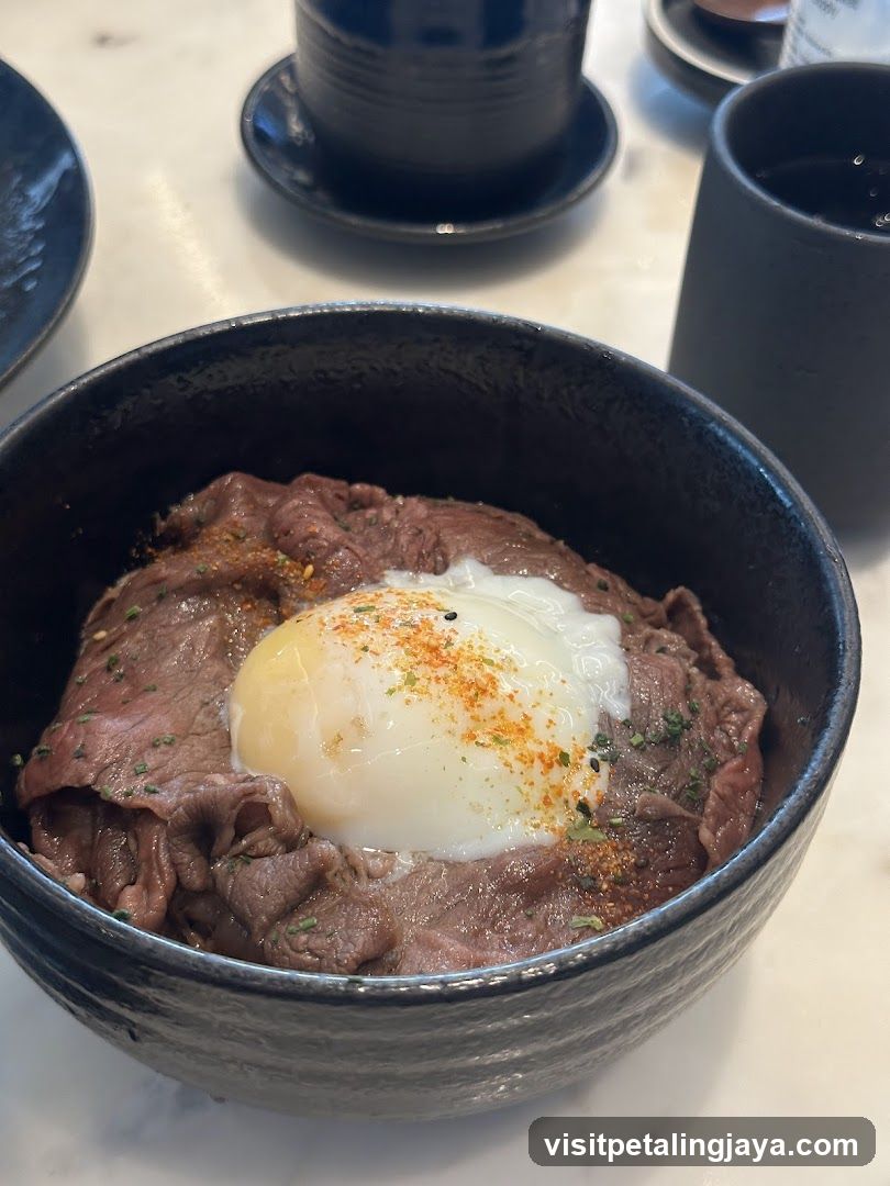 Beef Bowl with Poached Egg