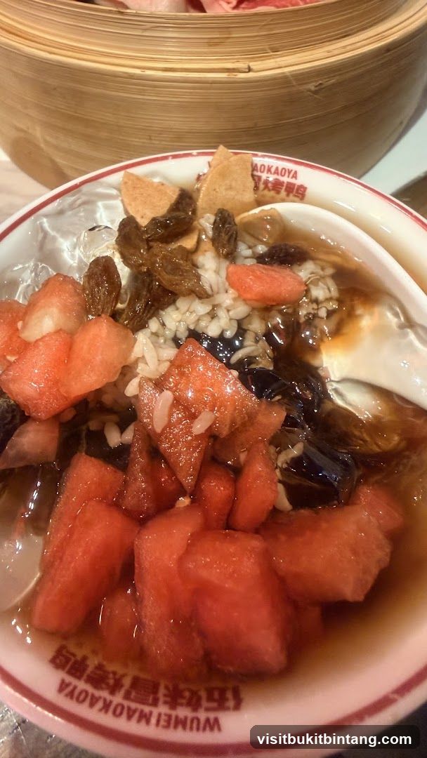 Dessert with Watermelon and Raisins
