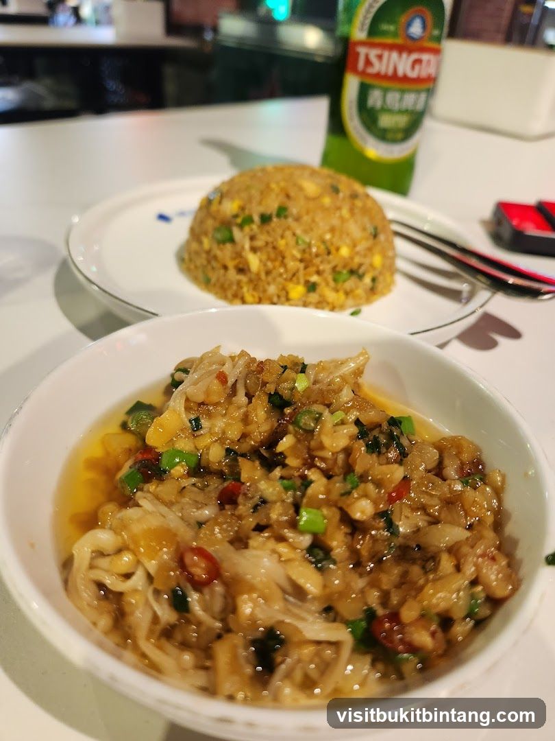 Fried Rice and Appetizer with Tsingtao Beer