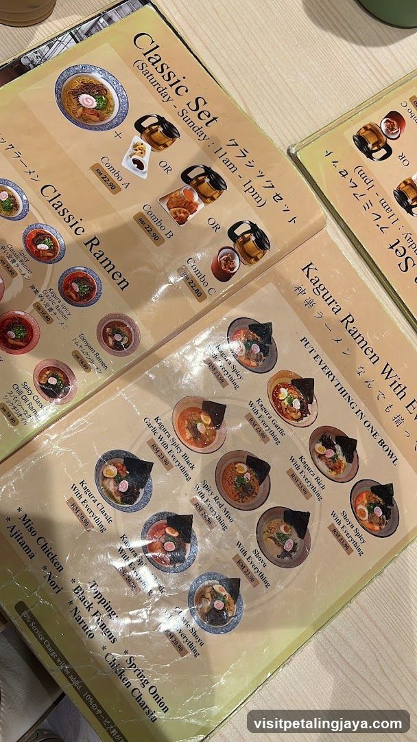 Ramen Menu