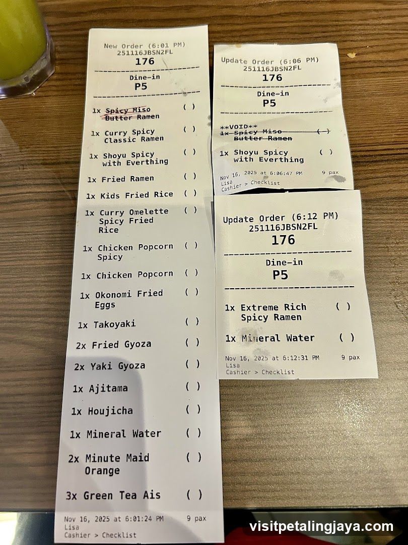 Restaurant Receipts