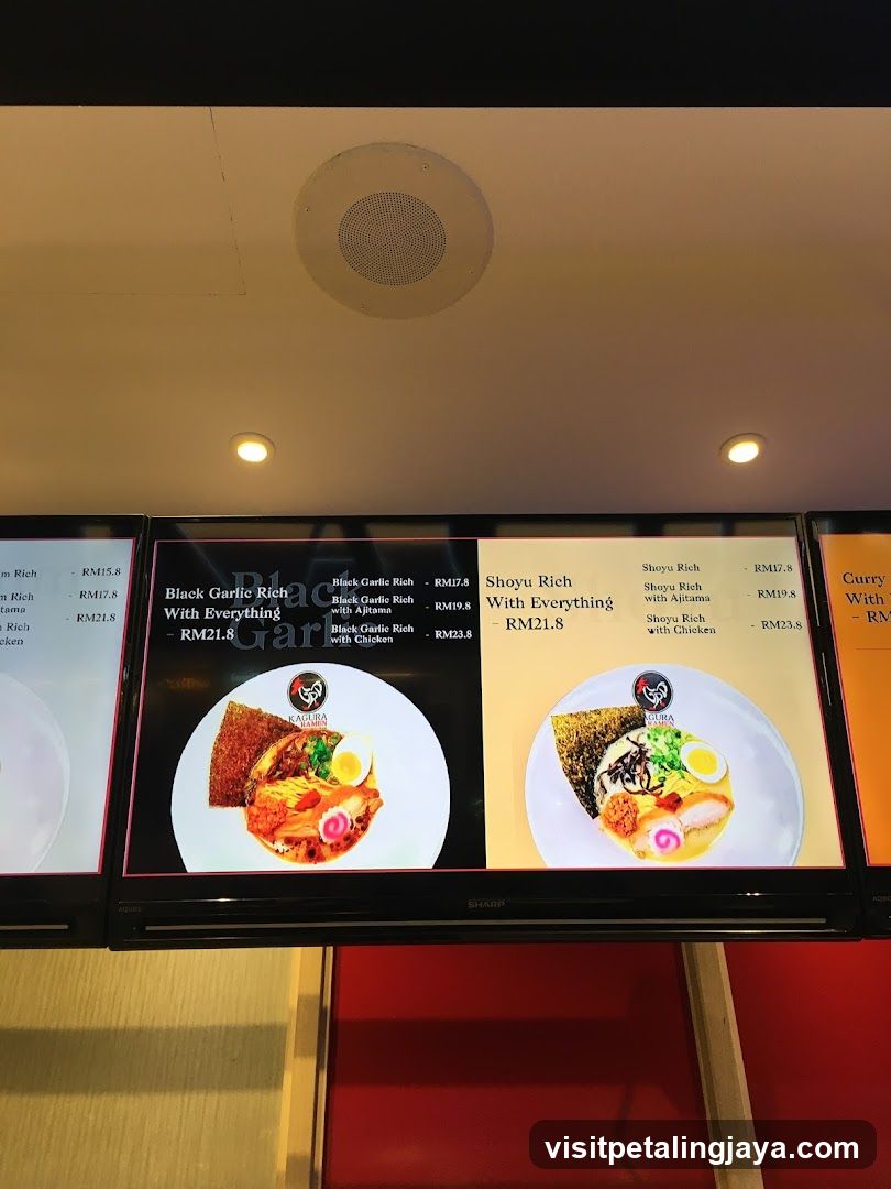 Ramen Menu Display