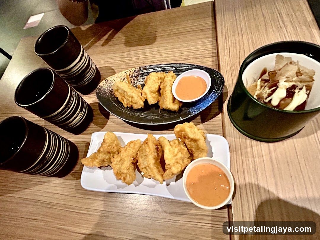 Fried Food with Dipping Sauce