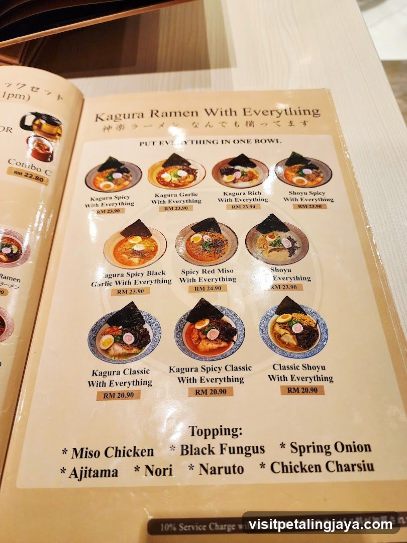 Kagura Ramen With Everything Menu