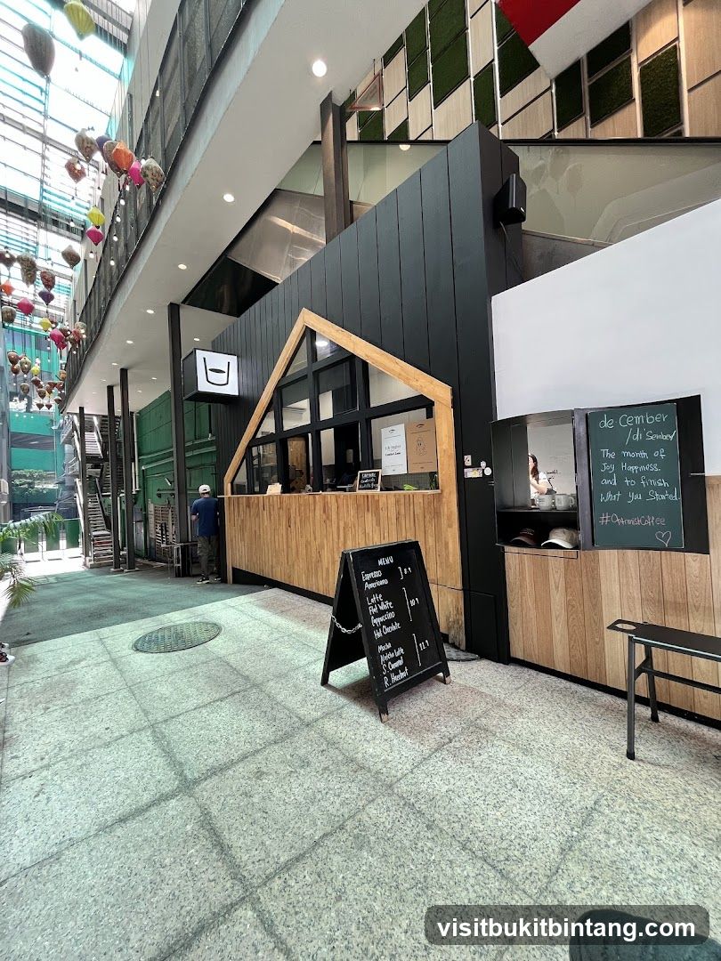 Coffee Shop Entrance with Menu