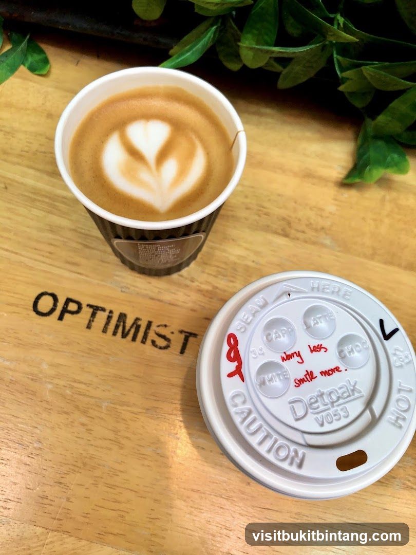 Coffee with motivational message