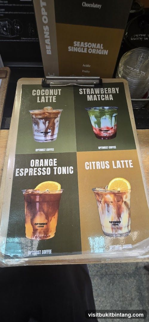 Optimist Coffee Menu