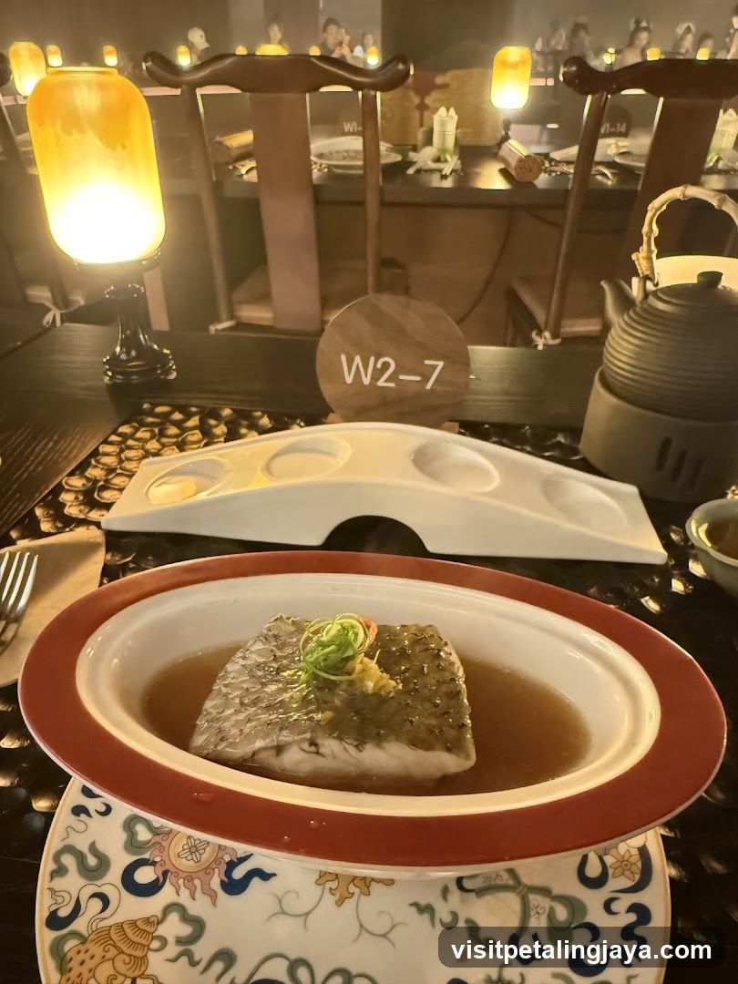 Dining Table with Steamed Fish Dish