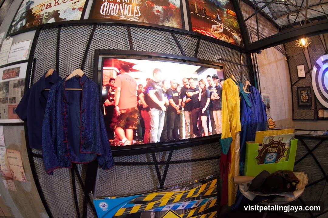 Exhibition Display with Screen and Costumes